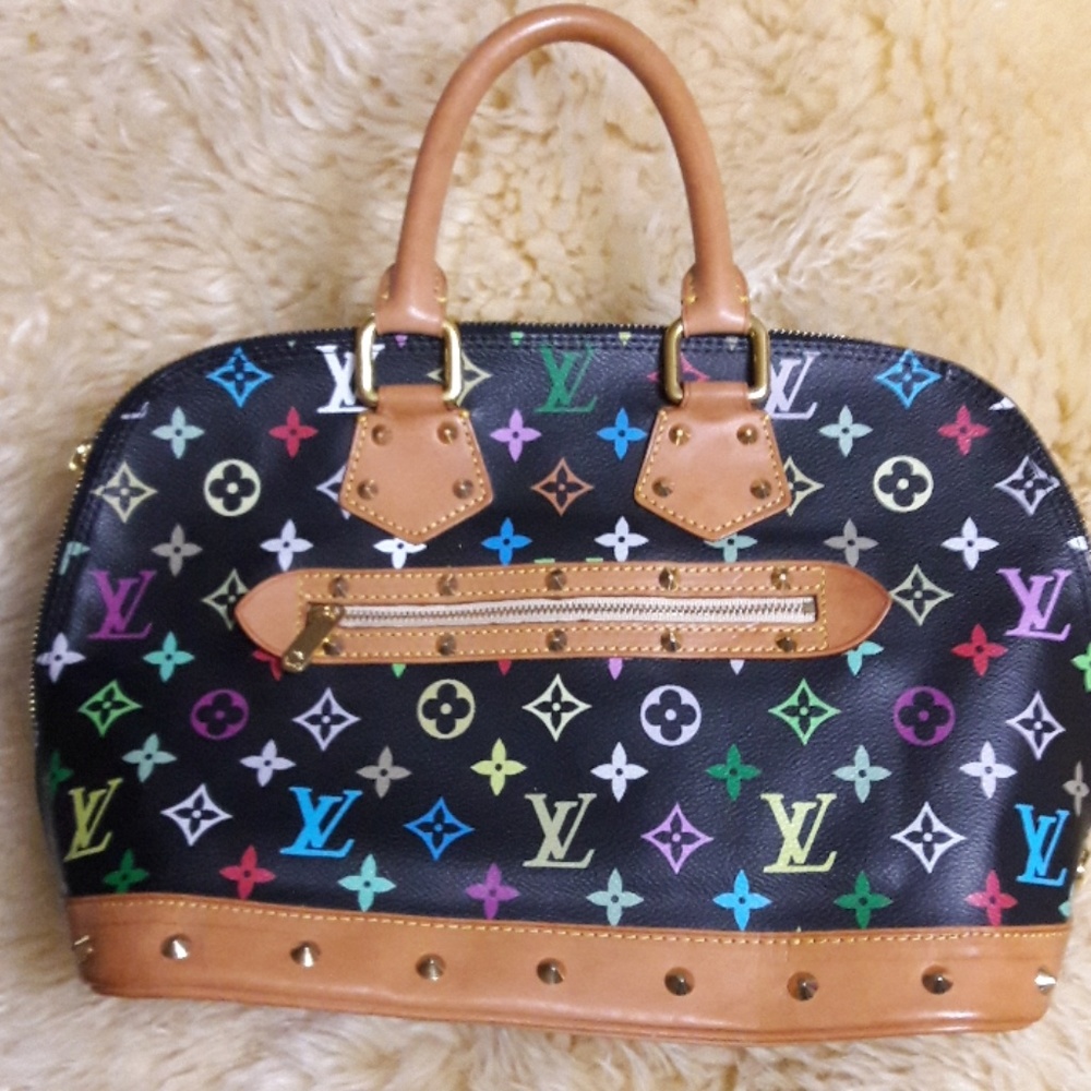 Louis Vuitton painted Alma handbag